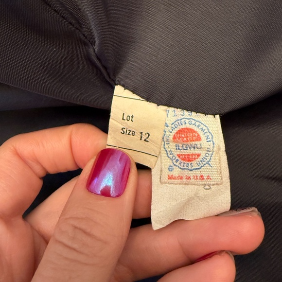 True Vintage 1980s Marmika by Fitz Black Lightweight Car Coat Driving Coat Sz 12 - Picture 9 of 9